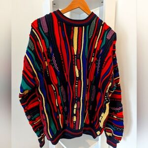 Vintage MultiColor Croft & Barrow Coogi Style Crosby Sweater Size M - made in HK